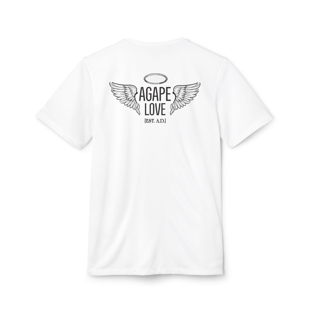 Adidas Agape Love Tee — Angel Wings Graphic Athletic T-Shirt