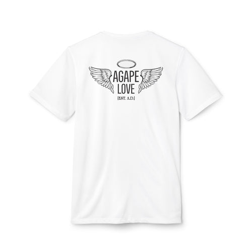 Adidas Agape Love Tee — Angel Wings Graphic Athletic T-Shirt