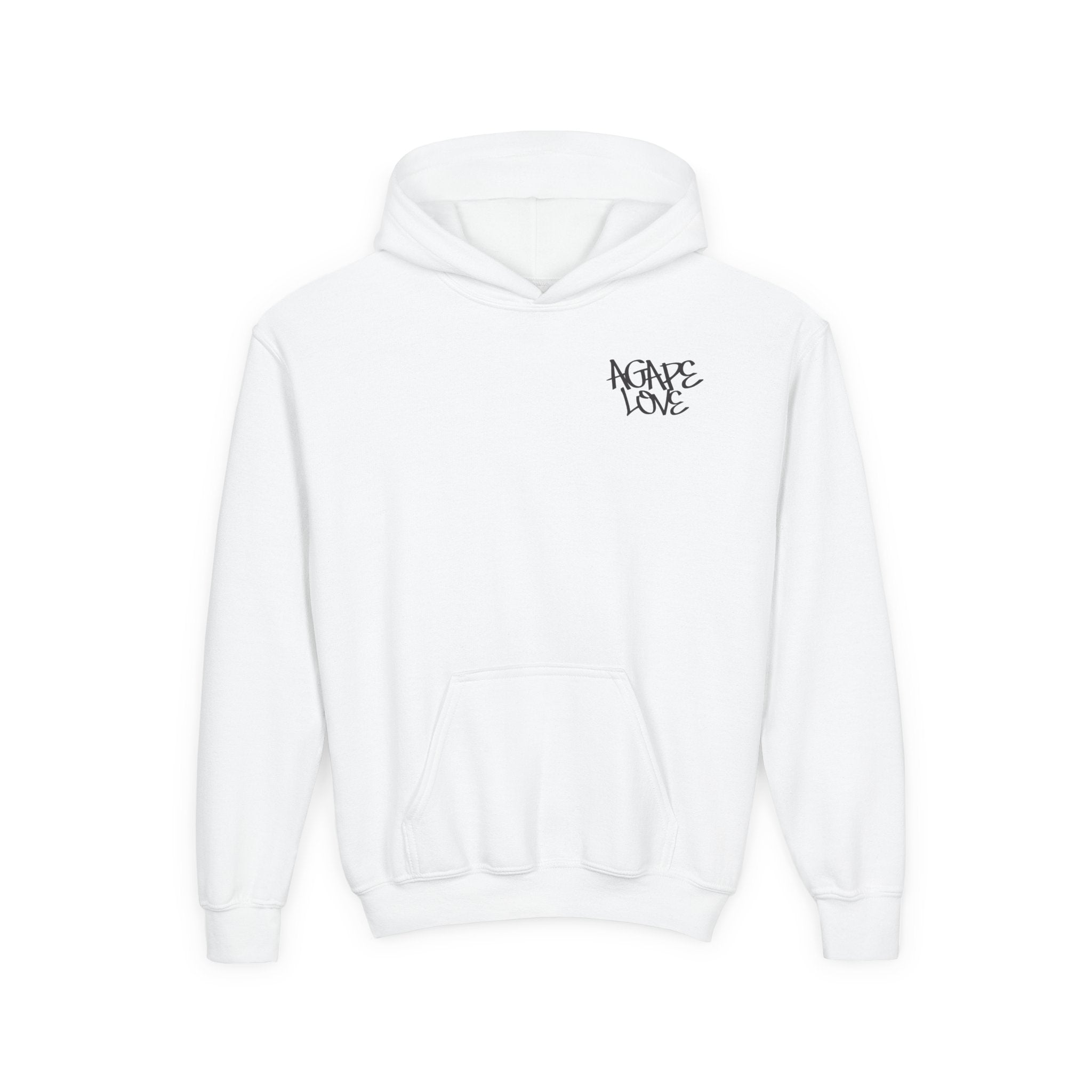 Youth Hoodie - "Agape Love" Angel Wings Pullover