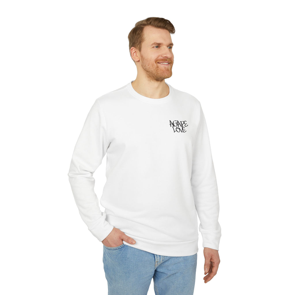 Adidas Crewneck Sweatshirt — "Agape Love" Angel Wings Graphic