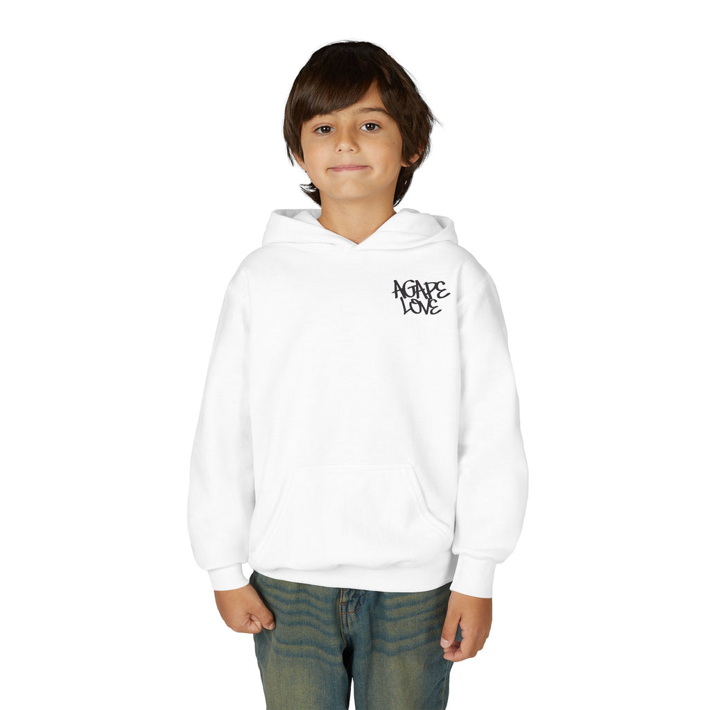 Youth Hoodie - "Agape Love" Angel Wings Pullover