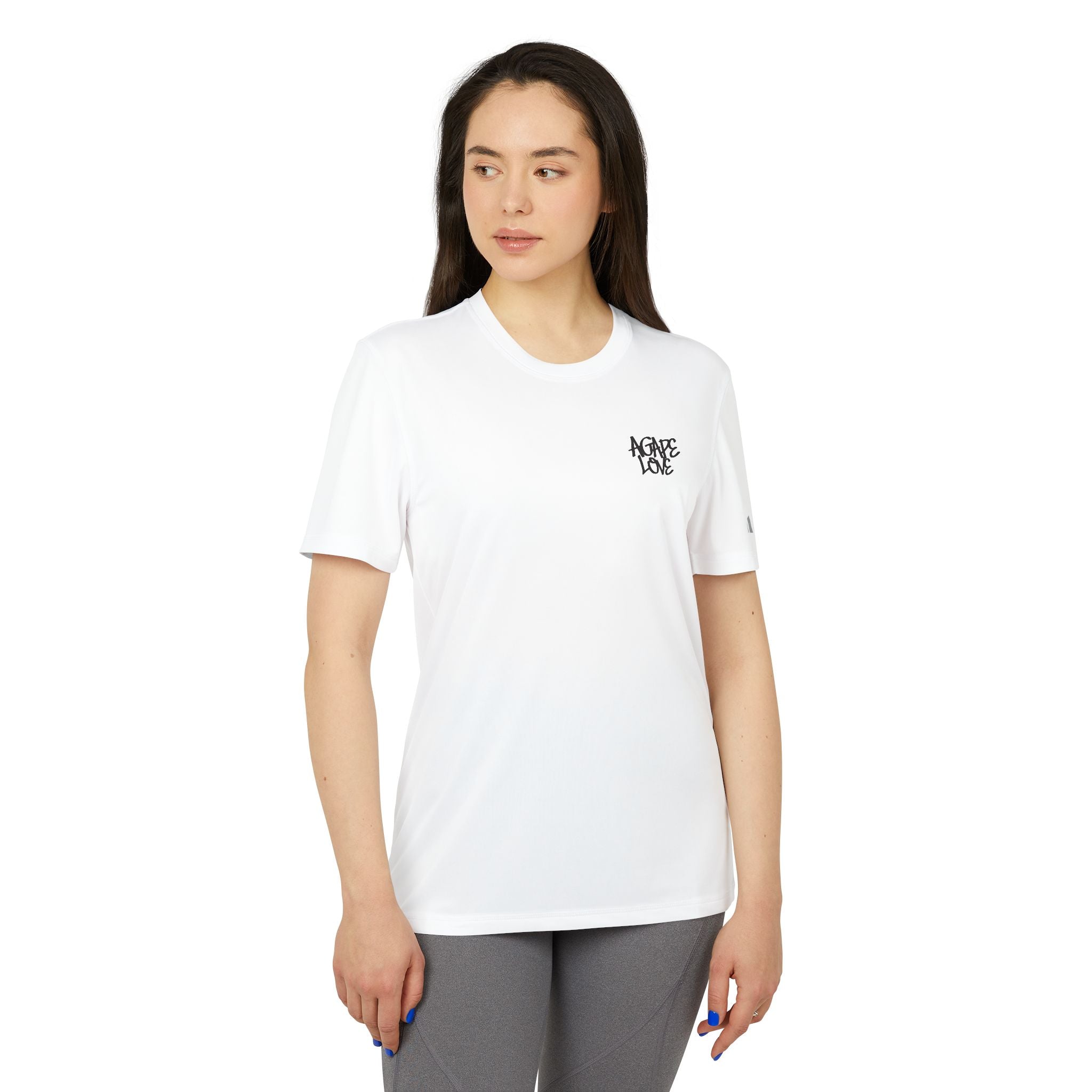 Adidas Agape Love Tee — Angel Wings Graphic Athletic T-Shirt