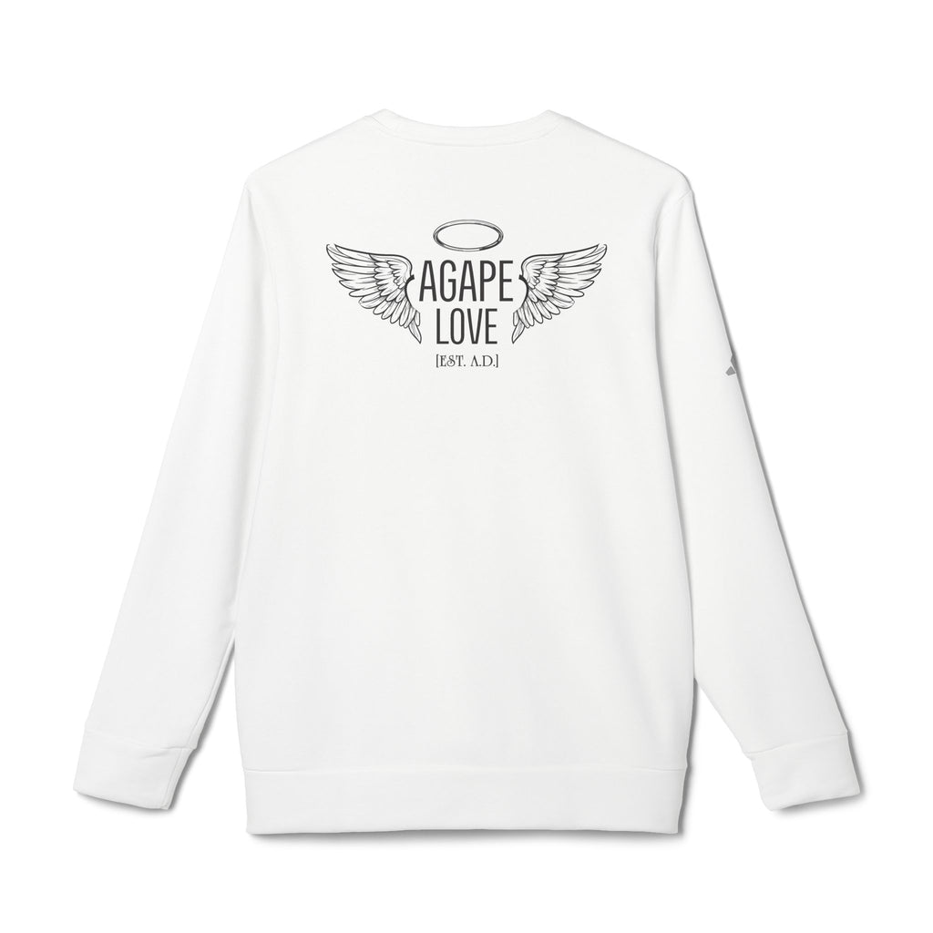 Adidas Crewneck Sweatshirt — "Agape Love" Angel Wings Graphic